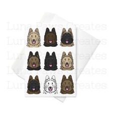 German Shepherd card, Dog Birthday Card Dog Print Card German Shepherd Gifts