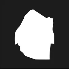 Eswatini country outline Vinyl Decal Laptop  Car Window Sticker