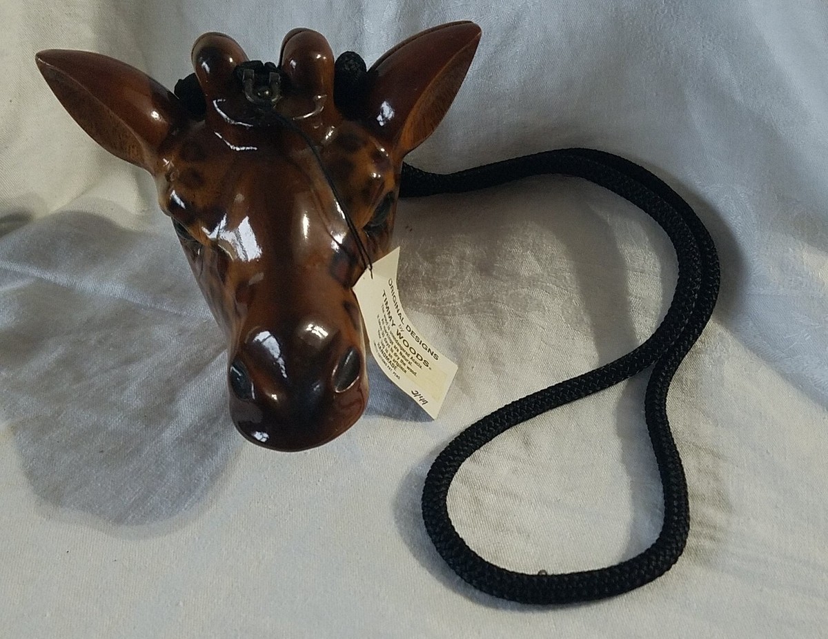 TIMMY WOODS WOODEN SPOTTED GIRAFFE EXOTIC MINAUDIERE