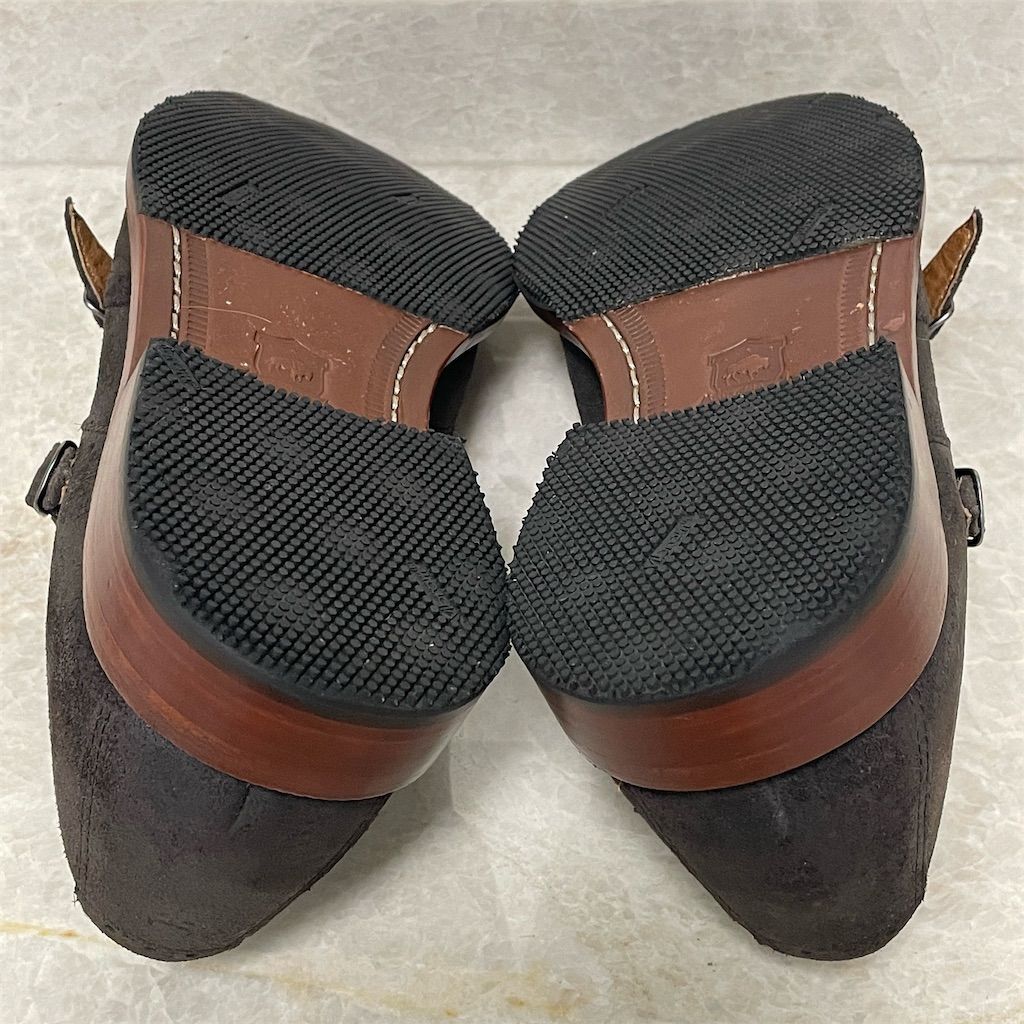 Trask Dress Shoes Mens Size 11.5 Brown Suede Double Monk  display picture 1