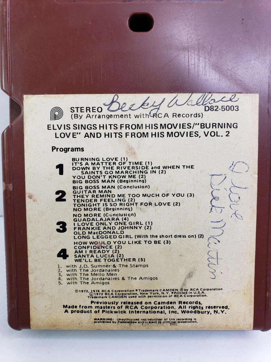 Elvis Presley Sings Hits From His Movies Vol 1/Burning Love And Movie Hits Vol 2
