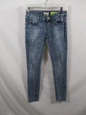 Indigo Rein Womens Jeans 1 Blue Skinny Medium Wash Zip Pockets Denim Cotton