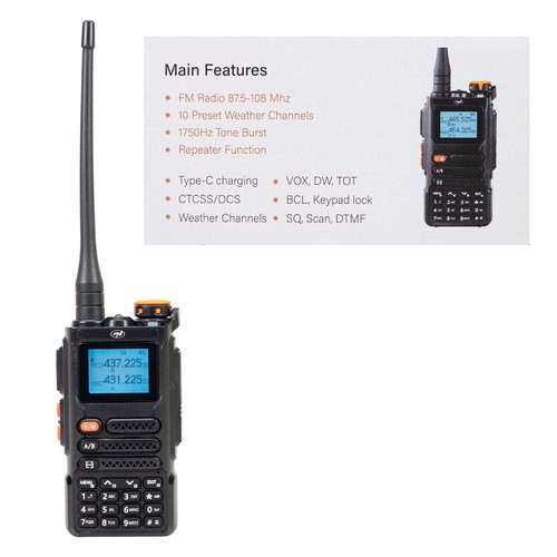 PNI-P16UV HAM Radio VHF/UHF Dual Band 2m 70cm 5W - Zdjęcie 3 z 10