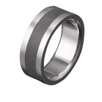 TITAN Ring - BLACK STRIPE Schmuck - Titanium Titanring - NEU Geschenk