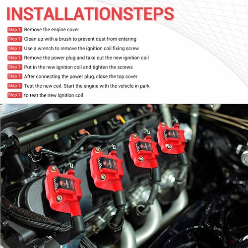 8Pack Ignition Coil+Spark Plug+Wire D510C For GMC Chevy Silverado 1500 5.3/6.2L - Picture 2 of 24