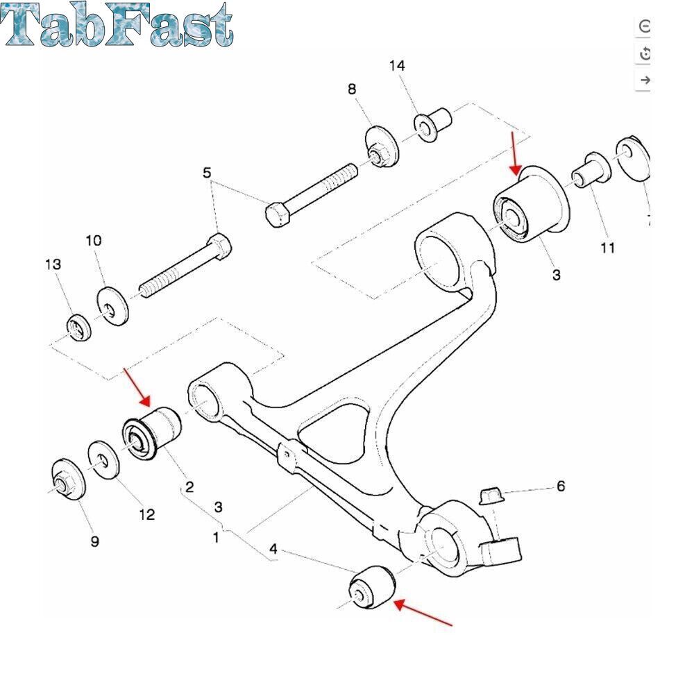 3Y0407171,3Y0407172A,3Y0407181 Bentley Mulsanne Front Lower Control Arm Bush Kit