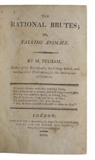 1803 RATIONAL BRUTES Children's TALKING ANIMALS Harris DARTON 1st Edition