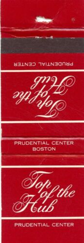 Top of the Hub Restaurant, Prudential Center, Boston, Massachusetts Matchbook
