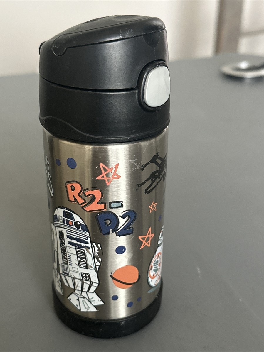 Thermos Stainless Steel Straw Water Bottle Disney Star Wars Bb-8