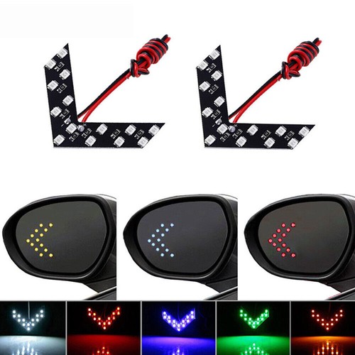 2x 14SMD LED Car Side Rearview Thinner Turn Signal Light Lamp Mirror Accessories - Picture 6 of 11