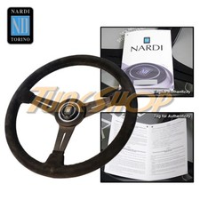 Italy Nardi Classic 360mm Steering Wheel Black Suede Black Spoke Black Stitching