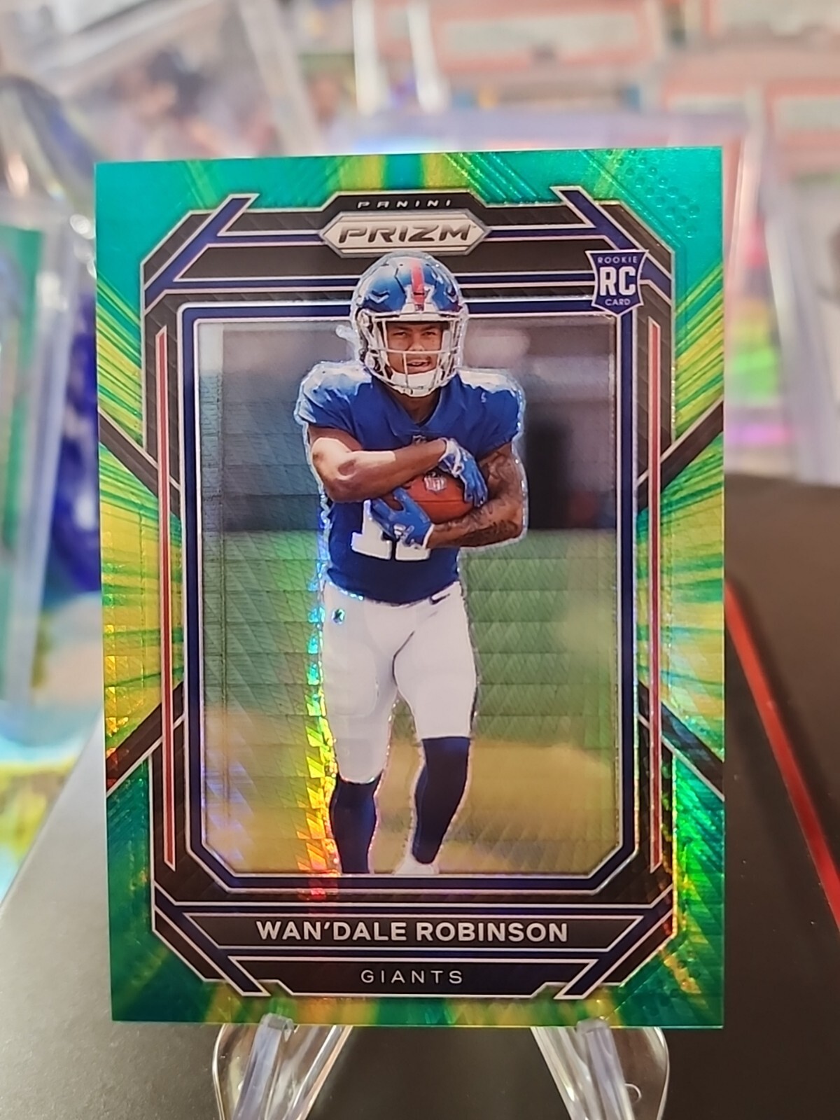 2022 Panini Prizm Football Wan'dale Robinson Green Hyper Rookie /175 Card 315