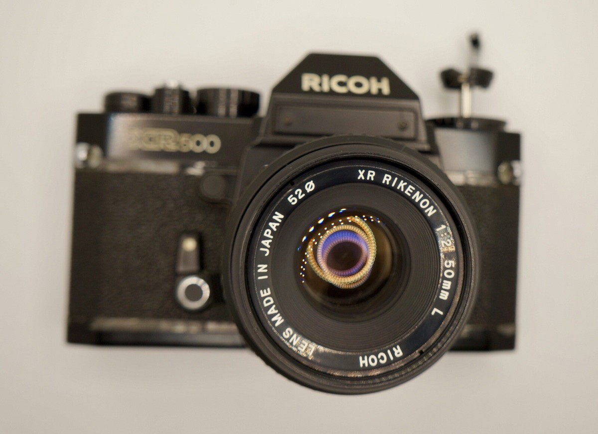 Ricoh XR500 Auto Film Camera Body XR Rikenon 50mm f1.2 Lens Free
