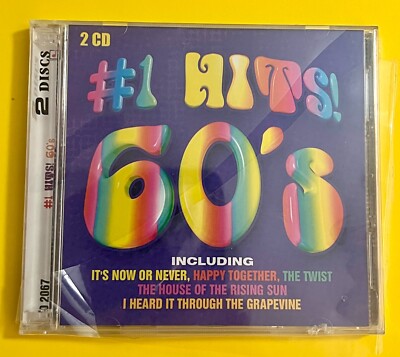 #1 Hits! 60's  by Various Artists (CD, 2 discs 2023) New (cracked case)