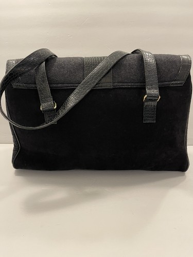Elizabeth Arden Black Purse Large Shoulder Bag Size 16x12 4” Bottom NWOT - Picture 3 of 9