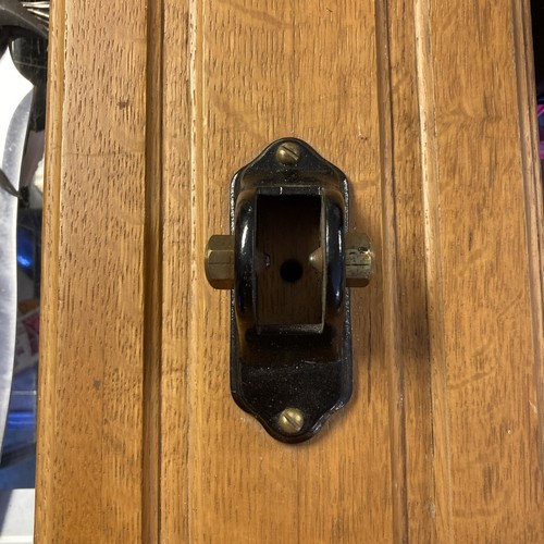 Early Swedish American Antique Cathedral Top Oak Wall Phone See Pics - Picture 3 of 21