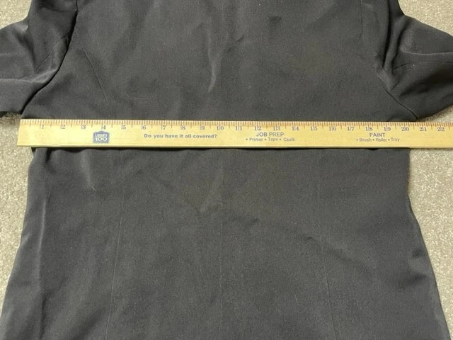 Blazer Jaclyn Smith para mujer 14 clásico de un solo pecho forrado con muesca negro Foto 3 de 4