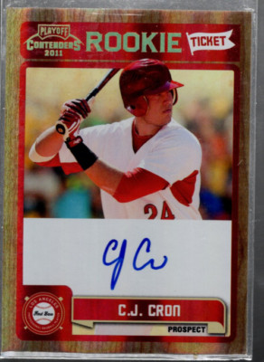 A6031- 2011 Playoff Contenders Rookie Ticket Autogramme #RT25 C.J. Cron Auto