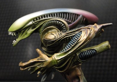 Warrior Alien Bronze Monster Skull UFO Sculpture Statue Art