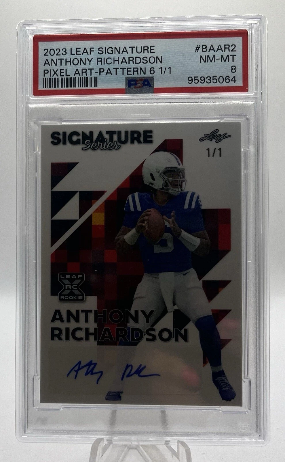 Anthony Richardson Leaf Signature Series #BAAR2 Pixel Art-Pattern 6 1/1