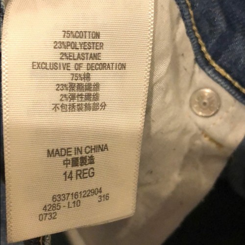 Levi’s performance 710 super skinny straight girls’ jeans medium wash size 14 - Picture 7 of 9