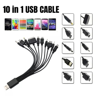 10 In1 Charging Cable For Most Micro USB Multi-Cable For Mobile Phone All In 1