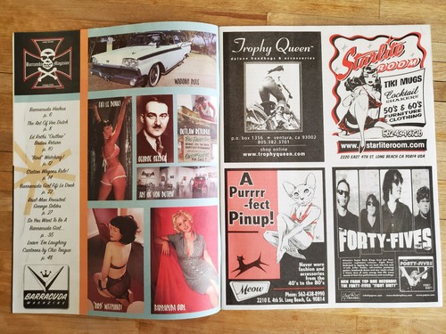 Barracuda Magazine #15 Sabina Kelley RARE 2002 Von Dutch Tiki Stag Pinup VLV - 第 2/6 張圖片
