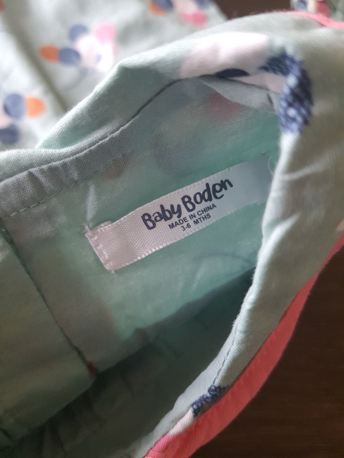 Baby Boden Girl’s Balloon's Dress Pink Blue 3 6 Months spring match bloomers image 9