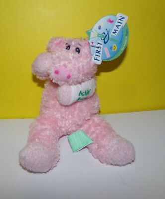 First & Main Scruffy Achin Bacon Peppy The Pig Small 8'' Bandage Get Well w/ Tag