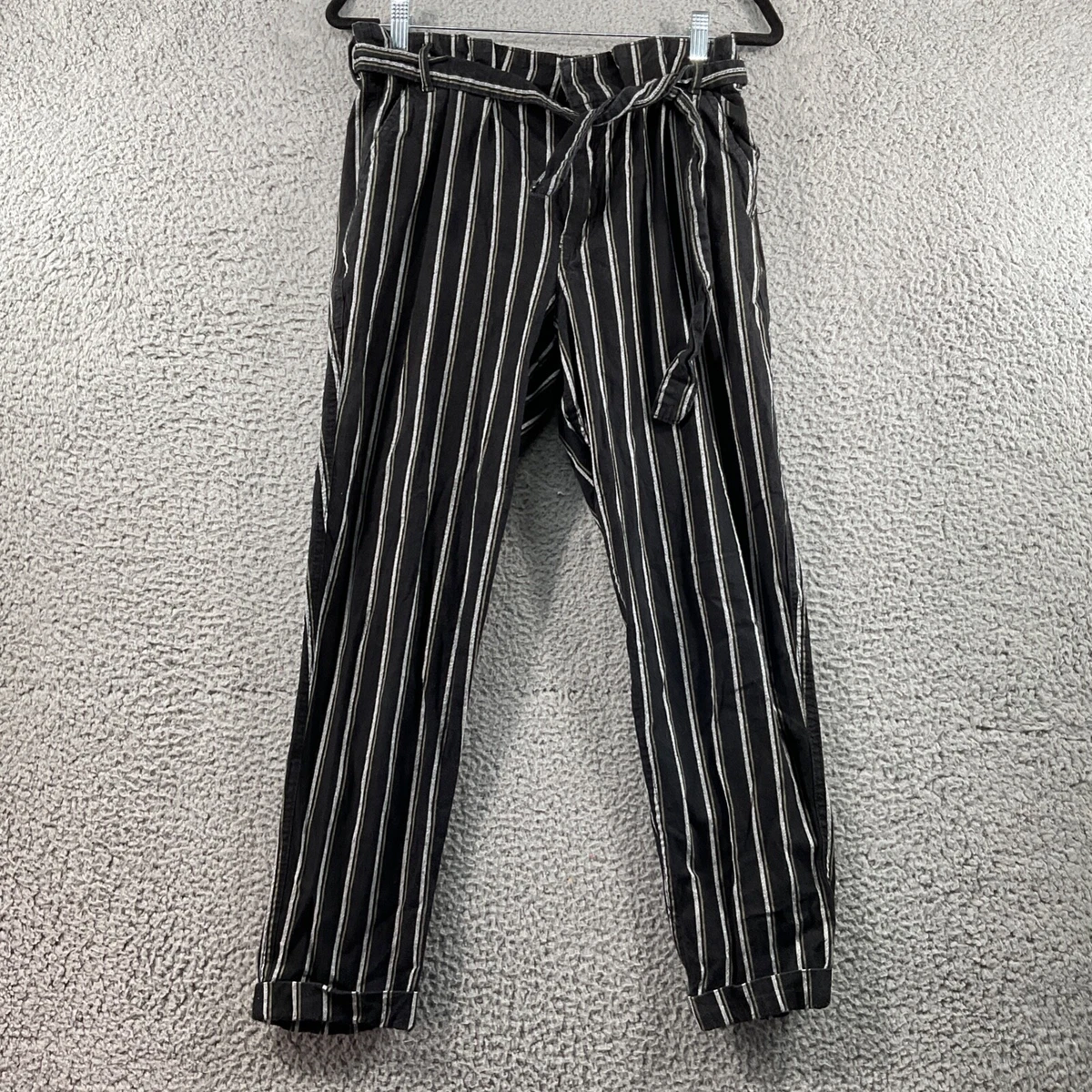 Hollister Women s Pants 7R 28Wx27L Paper Bag Zip Straight Leg Cuff