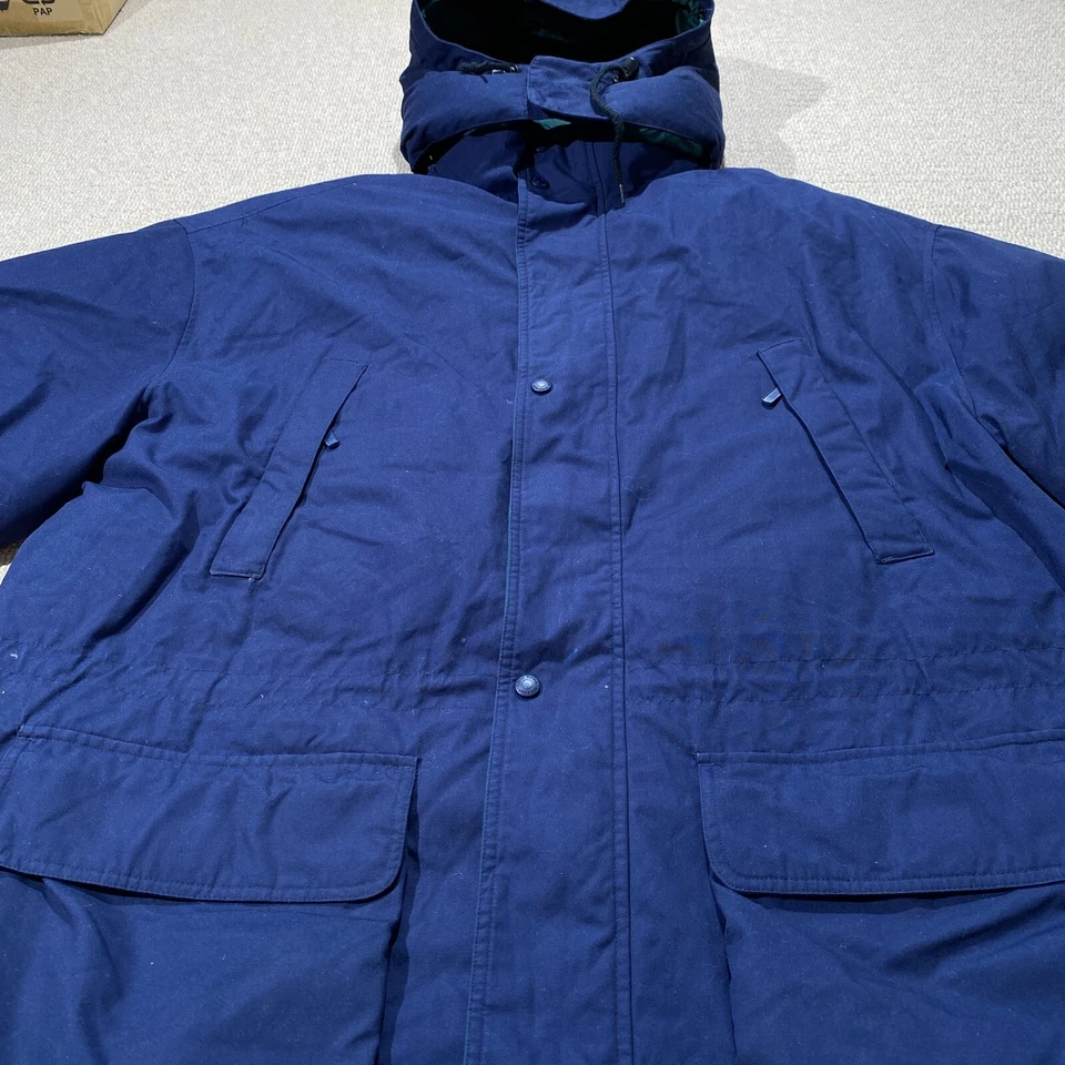 Eddie Bauer Parka Jacket Mens XL Big Tall Navy Blizzard Down Puffer Coat Hooded - Image 4 of 4