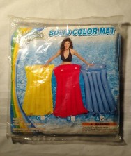 Summer Escapes Blue Solid Color Float Mat 72 x 27 New