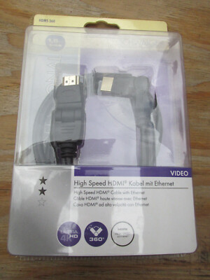 High Speed HDMI Kabel Ethernet 360° drehbar Full HD 3D 4K UHD 1,5m PalX2K4