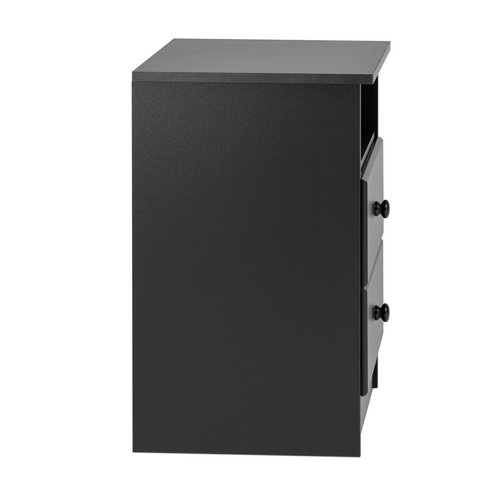 2-Drawer Nightstand, Deep Black - Picture 3 of 6