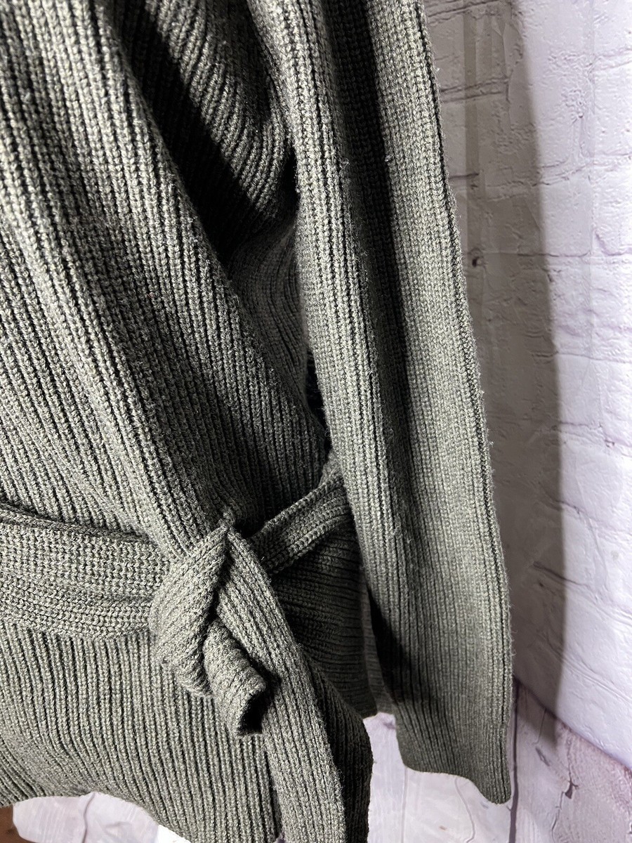 3.1 PHILLIP LIM Wool Yak Blend Rib Knit Tie Detail Long