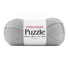 Premier Puzzle Solids Yarn-Light Gray - 5A002G6Q-1GHMY