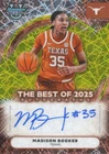 2025-26 Bowman Best U Basketball Madison Booker Best Of 2025 Auto Texas 75/75