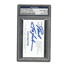 Paul J Tagliabue Autographed Signed Covington & Burling LLP Business Card PSA