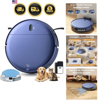 Robot Vacuum, Robot Vacuum and Mop 2 in 1 Combo, Strong Suction Self-Charging...