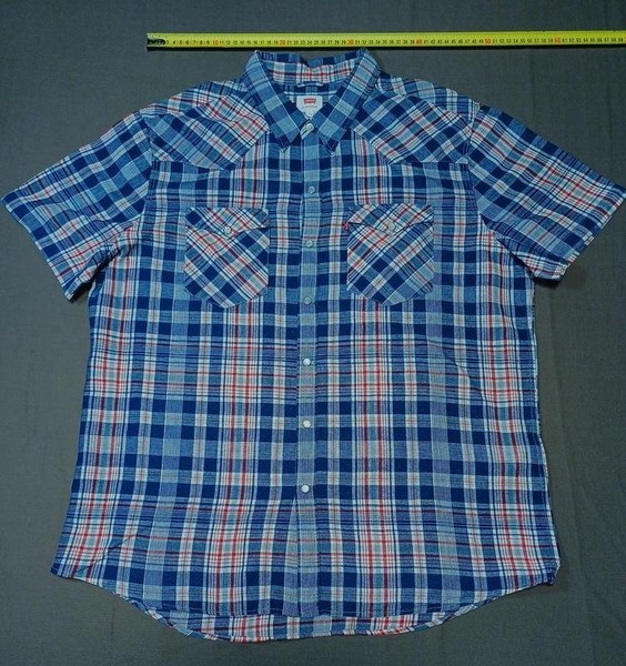 Men Levi's Shirt Grey Linen Cotton 42 / XL / 50