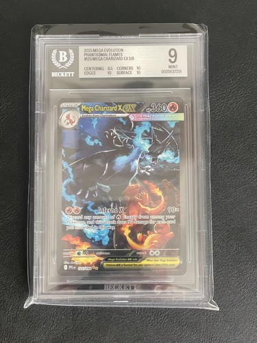 Mega Charizard X ex SIR Pokemon Phantasmal Flames #125 BGS 9