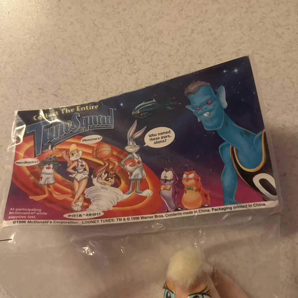 "Looney Tunes Space Jam Lola Bunny 10"" Peluche Vintage 1996 McDonald's Nuevo en Bolsa" Foto 2 de 4