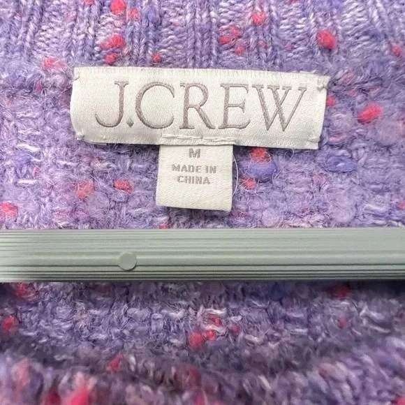 J Crew Lentejuelas Bordado Algodón Bouclé Cárdigan Suéter Cottagecore Talla M Foto 2 de 4