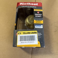 Kwikset Polished Brass Double Cylinder Deadbolt featuring SmartKey Security