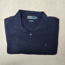 Polo Ralph Lauren Pullover Mens XL Blue Collared Pima Cotton Tight-Knit Preppy
