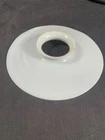 Vintage milk glass Art Deco ceiling light shade, flat saucer, 6" wide