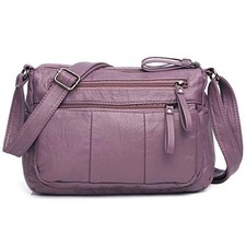 Purses for Women Soft PU Leather Shoulder Bag Ladies Crossbody Taro-10.2"