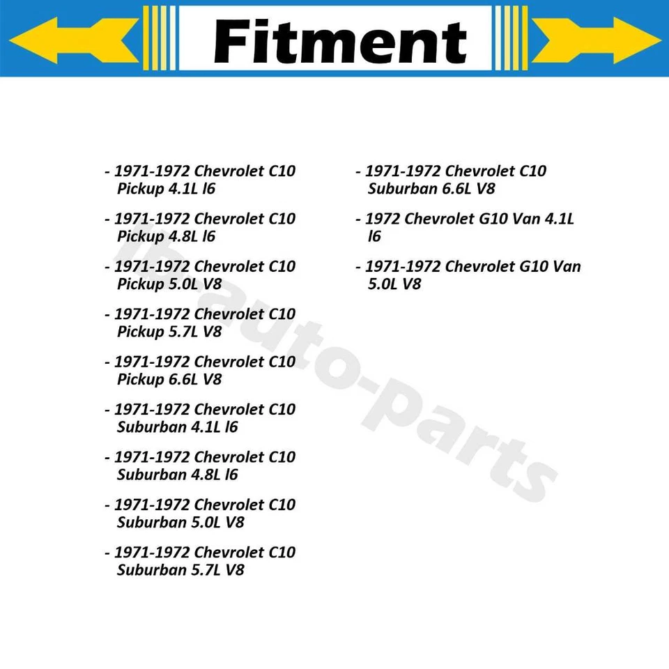 Para 1971 1972 Chevrolet G10 Van 5.0L Sunsong kit dianteiro de linha de mangueira de freio 2x - Imagem 2 de 4