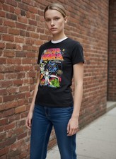 Star Wars Duel Luke Skywalker Battles Darth Vader Graphic Tee Shirt , Med 38/40