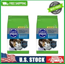 2 Bag Cat's Pride Total Odor Control Unscented Cat Litter 24lb Bag